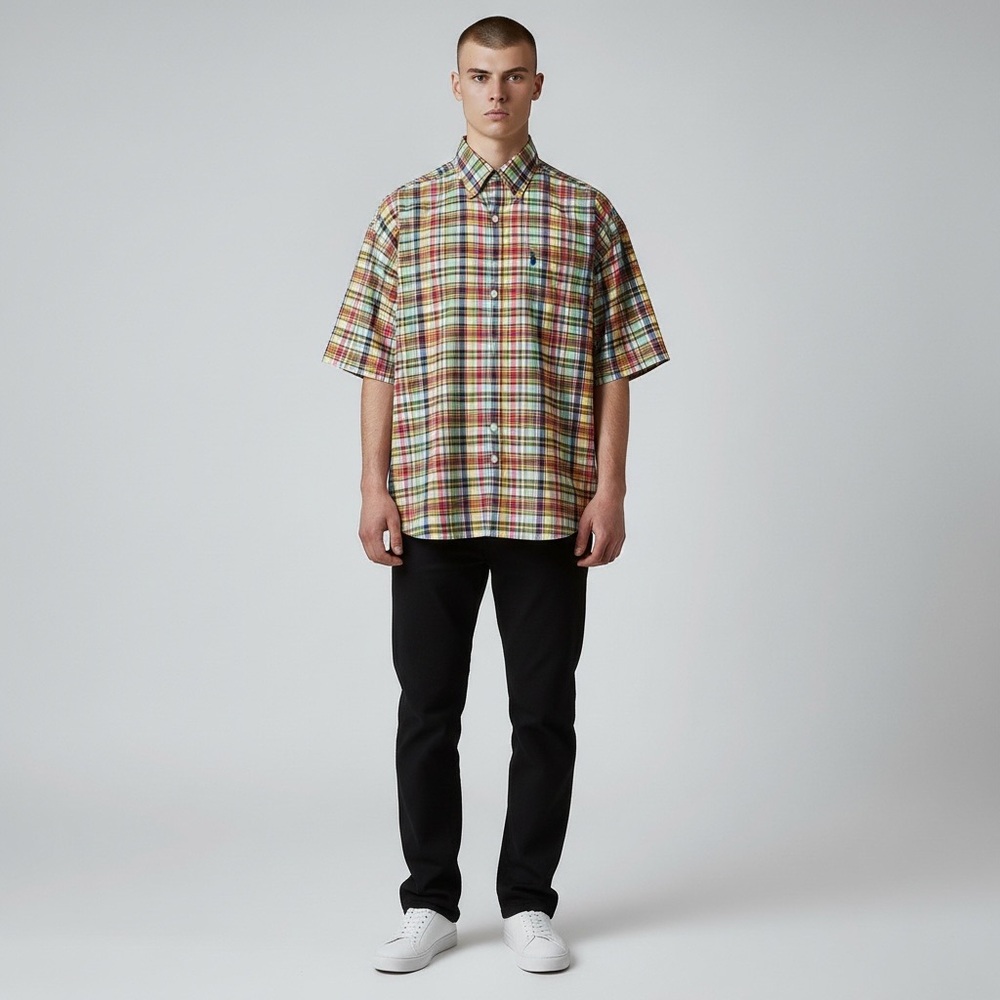 Vintage Y2K Ralph Lauren Blake Madrid Plaid Button Down XL